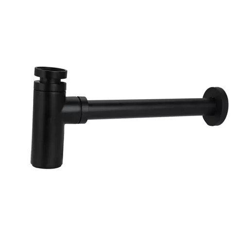 SIFÓN BOTELLA LAVABO EXT. 1" 1/4" NEGRO