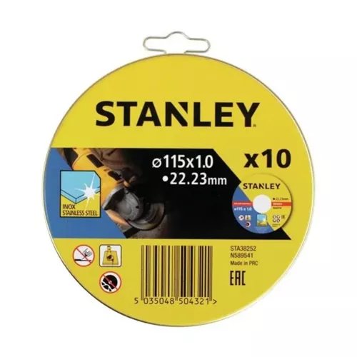LATA 10 DISCOS INOX 115x1x22 STANLEY
