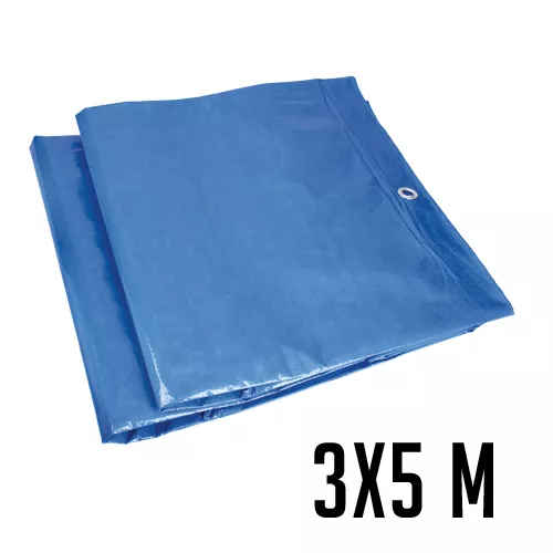 LONA PROTECCIÓN IMPER. AZUL 3X5M 120GR