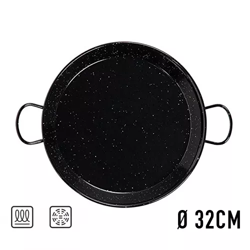 PAELLERA 32CM A.ESMAL 5 RAC.VITRO-INDUC
