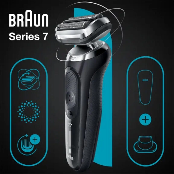 MAQUINA DE AFEITAR SERIES 7 NEGRA BRAUN - Imagen 2