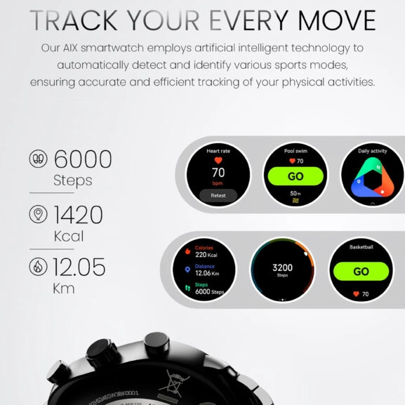 SMART WATCH AMOLED AIX PLATA HIFUTURE - Image 9
