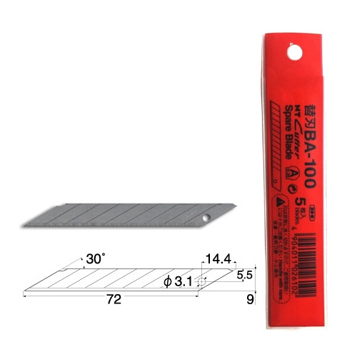 REP.CUCHILLA 9MM NT-CUTTER (BLISTER 5)