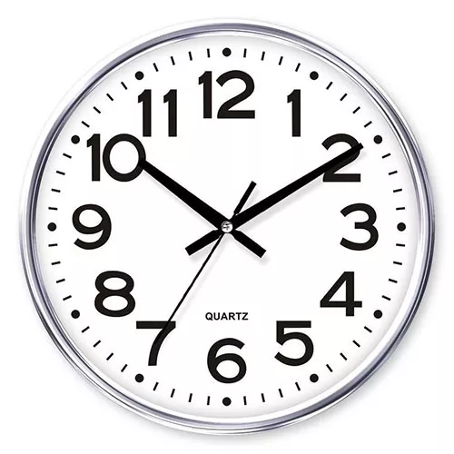 RELOJ DE PARED PLATA TIMEMARK