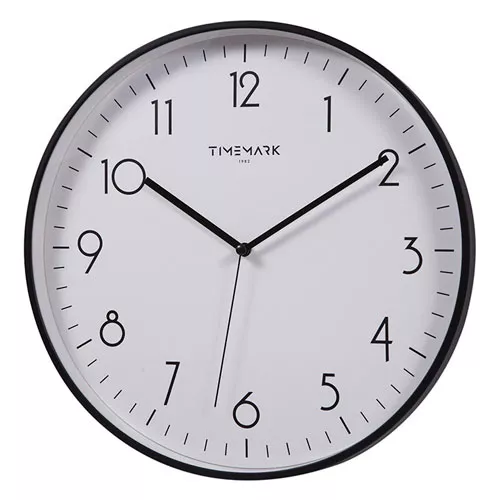 RELOJ PARED 30CM MARCO NEGRO TIMEMARK