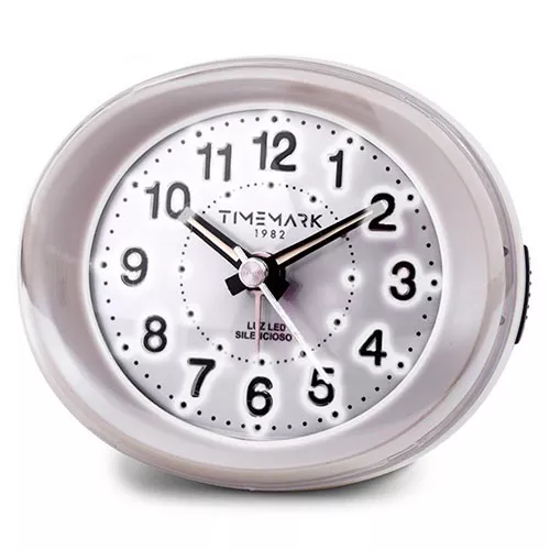 DESPERTADOR LUZ LED Y SNOOZE BLANCO