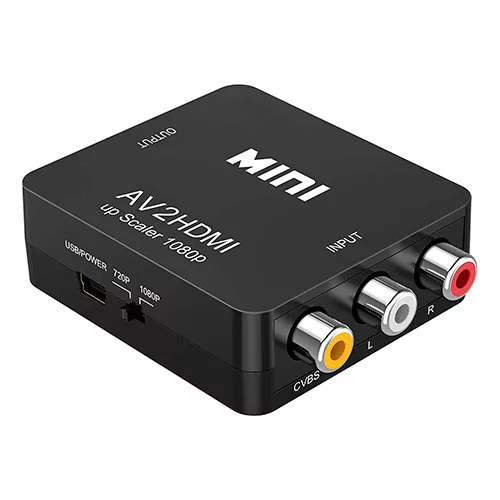CONVERTIDOR SEÑAL AV 3xRCA A HDMI USB