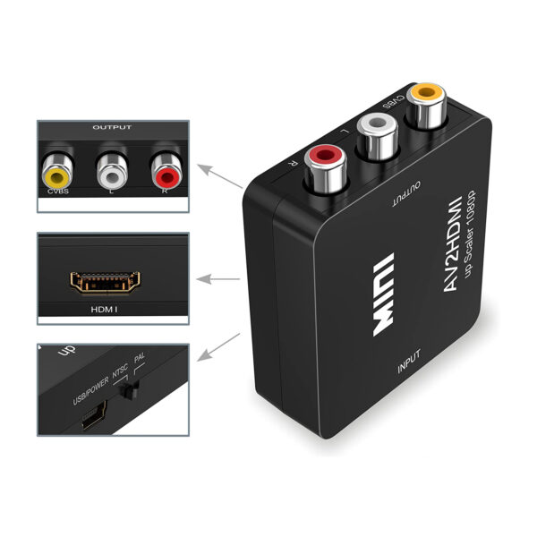 CONVERTIDOR SEÑAL HDMI A AV 3xRCA - Image 4