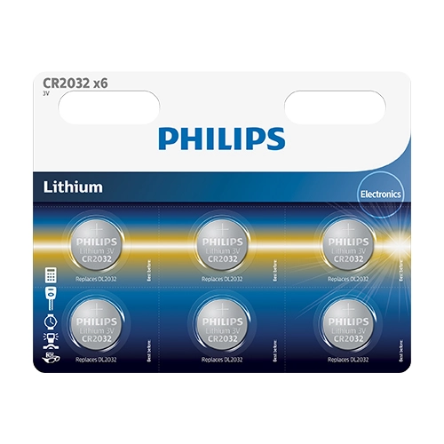 PILA LITIO BOTON 3V 210MAH 6UDS. PHILIPS