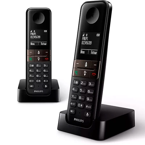 TELEFONO INALAMBRICO DUO NEGRO PHILIPS