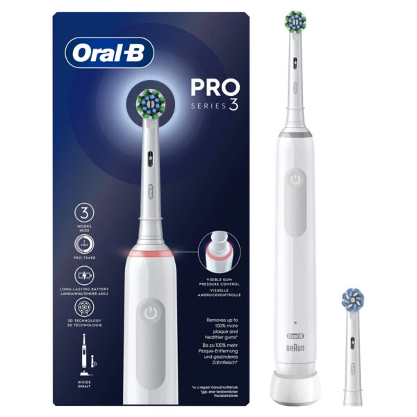 CEPILLO DENTAL PRO 3 3000 BLANCO ORAL B - Image 4