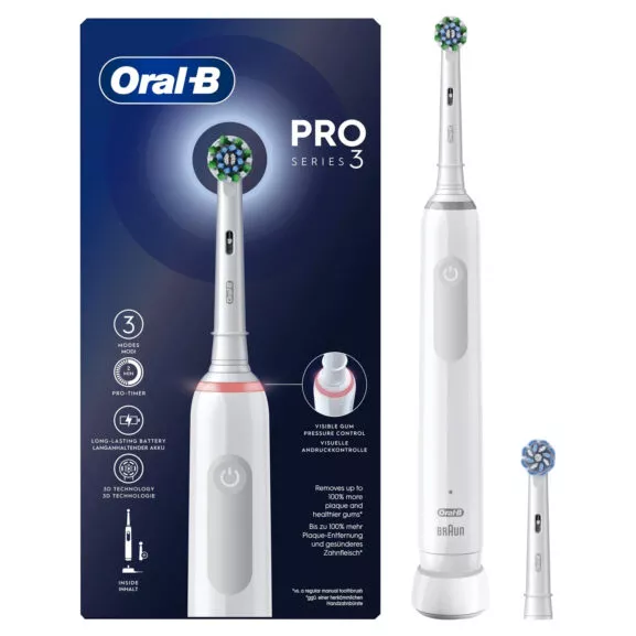 CEPILLO DENTAL PRO 3 3000 BLANCO ORAL B - Image 3