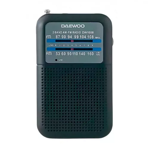 RADIO PORTATIL NEGRA CON ALTAVOZ DAEWOO