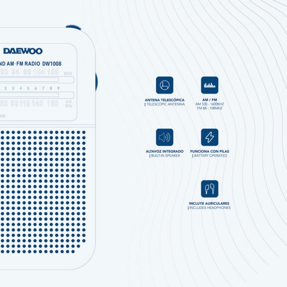 RADIO PORTATIL AZUL CON ALTAVOZ DAEWOO - Image 5