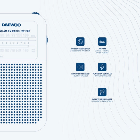 RADIO PORTATIL GRIS CON ALTAVOZ DAEWOO - Image 4