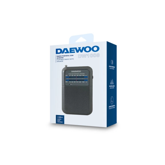 RADIO PORTATIL GRIS CON ALTAVOZ DAEWOO - Image 6