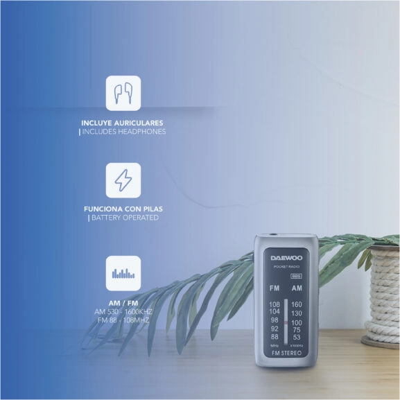 RADIO PORTATIL MINI AURICULAR DAEWOO - Imagen 6