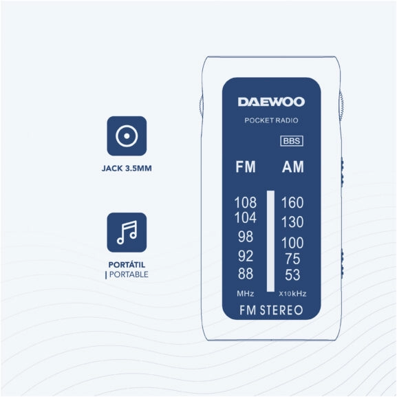 RADIO PORTATIL MINI AURICULAR DAEWOO - Imagen 7