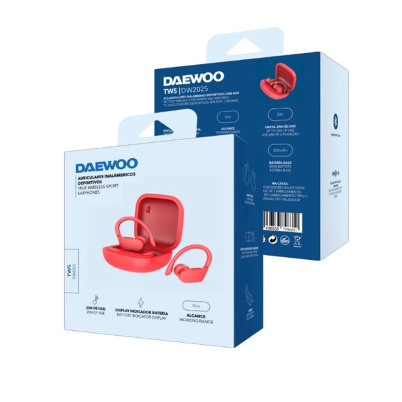 AURICULAR TWS SPORT ROJO DAEWOO - Image 3