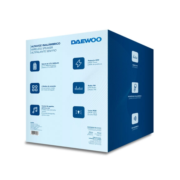 ALTAVOZ INALAMBRICO BLUETOOTH 40W DAEWOO - Image 4