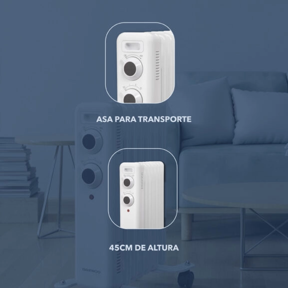 RADIADOR DE ACEITE 7 ELEMENTOS 1500W - Imagen 5