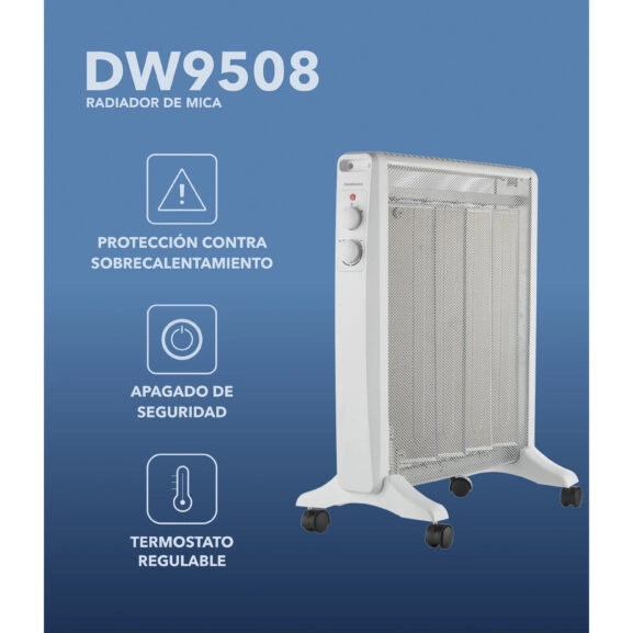 RADIADOR MICATÉRMICO 2000W DAEWOO - Imagen 2