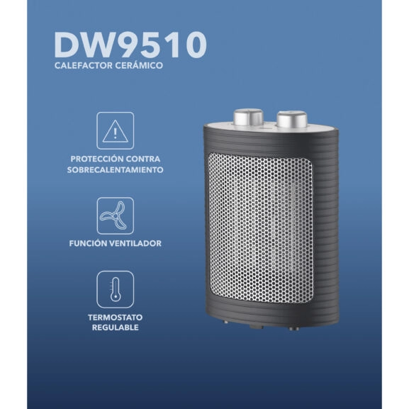 CALEFACTOR CERÁMICO PTC 850/1500W DAEWOO - Imagen 2