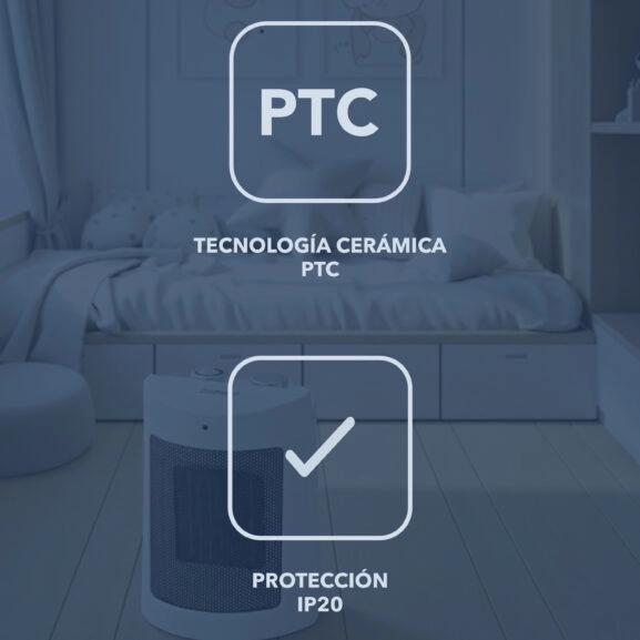 CALEFACTOR CERÁMICO PTC 1800w DAEWOO - Imagen 5