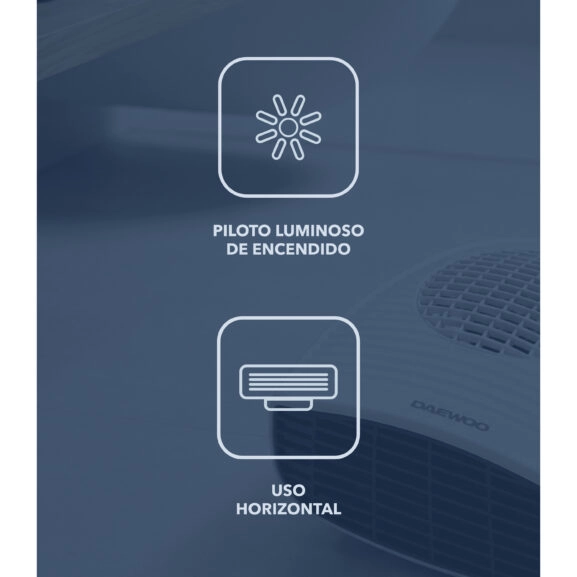 CALEFACTOR AIRE HORIZONTAL 2000W DAEWOO - Imagen 5