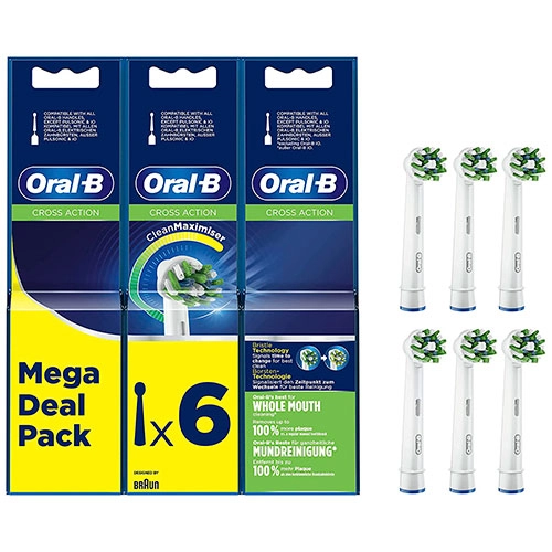 PACK DE 6 CEPILLOS CROSS ACTION ORAL B