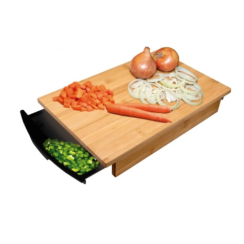 TABLA DE CORTE DE BAMBÚ CON BANDEJA