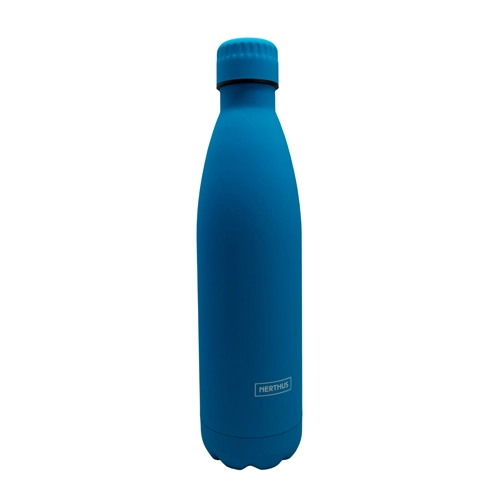TERMO DOBLE PARED AZUL MATE 750ML