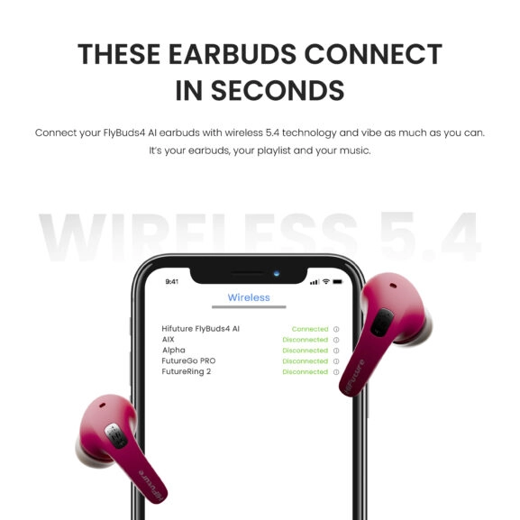 ANC TWS FLYBUDS4 AI VERDE HIFUTURE - Image 8