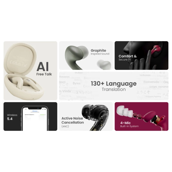 ANC TWS FLYBUDS 4 AI LATTE HIFUTURE - Image 7