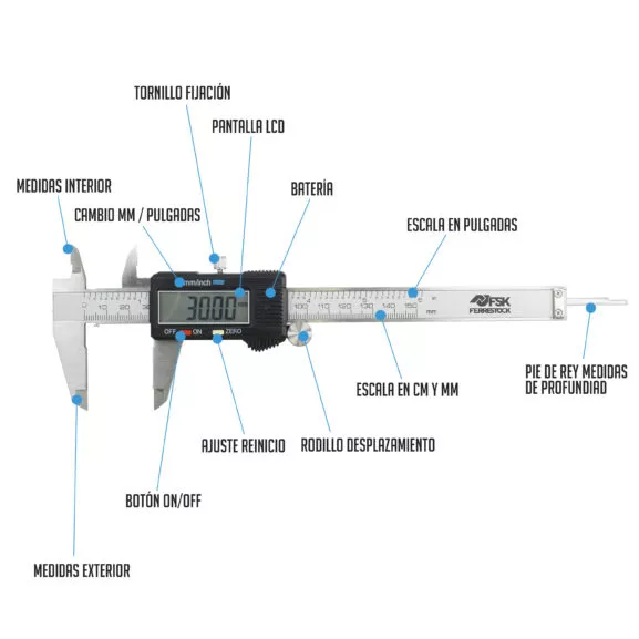 CALIBRE PRECISIÓN DIGITAL 150MM 0,01MM - Image 2