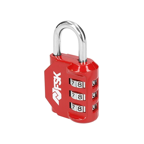 CANDADO COMBINACIÓN 3 DÍGITOS ROJO