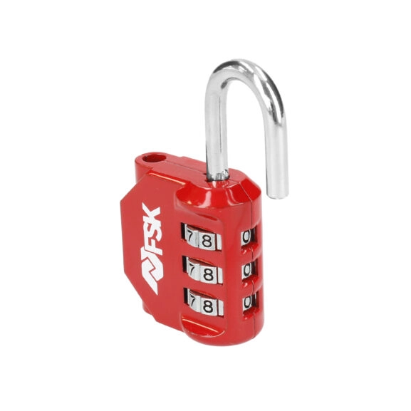 CANDADO COMBINACIÓN 3 DÍGITOS ROJO - Image 2