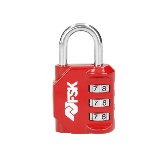 CANDADO COMBINACIÓN 3 DÍGITOS ROJO - Image 3