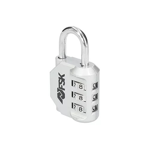 CANDADO COMBINACIÓN 3 DÍGITOS PLATA