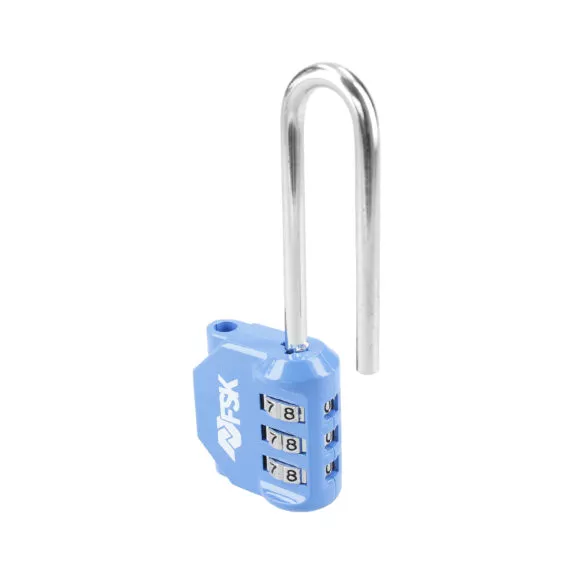 CANDADO COMBI.3 DÍG. ARCO ALTO AZUL - Image 2