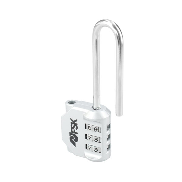 CANDADO COMBI.3 DÍG. ARCO ALTO PLATA - Image 2