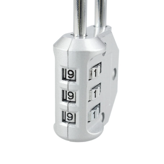 CANDADO COMBI.3 DÍG. ARCO ALTO PLATA - Image 5