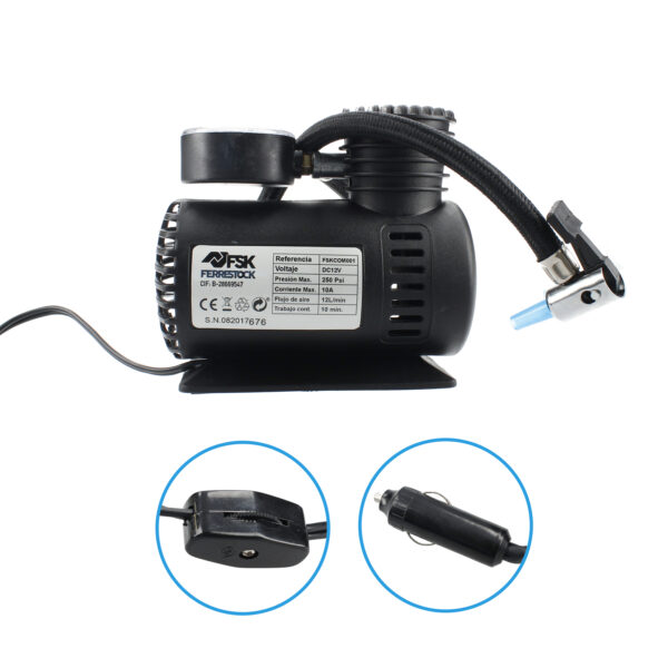 MINI COMPRESOR DE AIRE 250 PSI/12V  FSK - Image 5