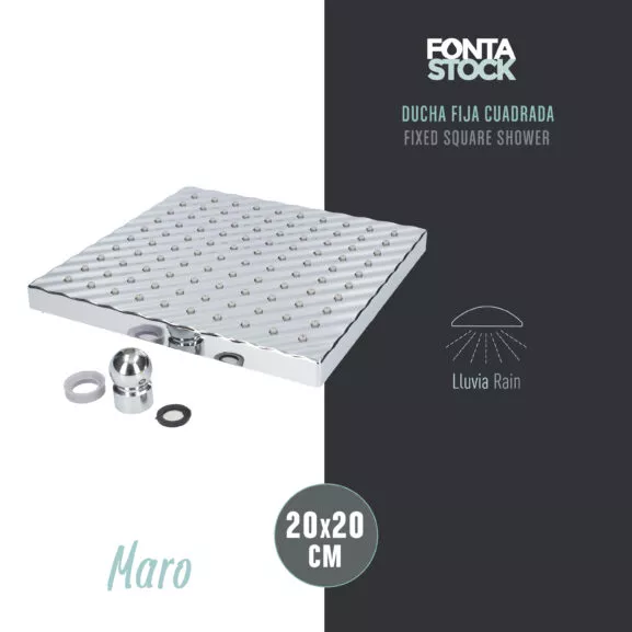 DUCHA FIJA CUADRADA "MARO" 20X20 CM - Image 2