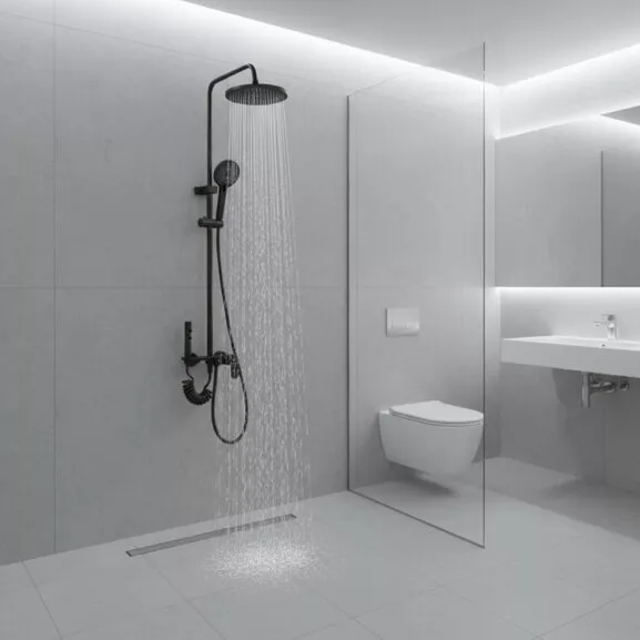 DUCHA COMPLETA MONOMANDO GRIS - Image 9