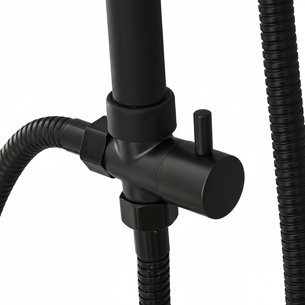 DUCHA VERTICAL SIN GRIFO NEGRA FNK - Image 4