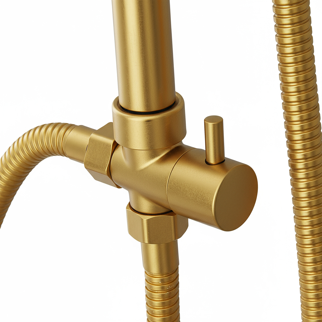 DUCHA VERTICAL SIN GRIFO DORADA FNK - Image 4