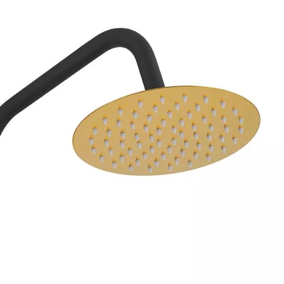 DUCHA VERTICAL SIN GRIFO NEGRA-DORADA - Image 4