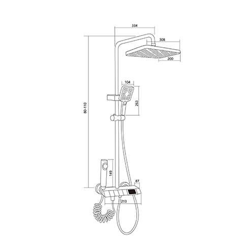 DUCHA COMPLETA SEL.BOTON DISPLAY GRIS - Image 9