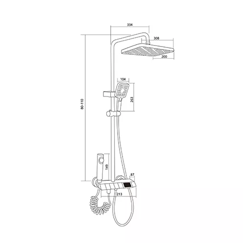 DUCHA COMPLETA SEL.BOTON DISPLAY GRIS - Image 8